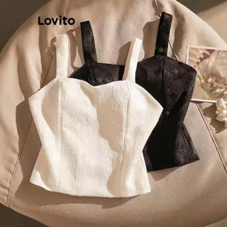 Lovito Elegante Regata Feminina Lisa Franzida com Zíper LNL40058