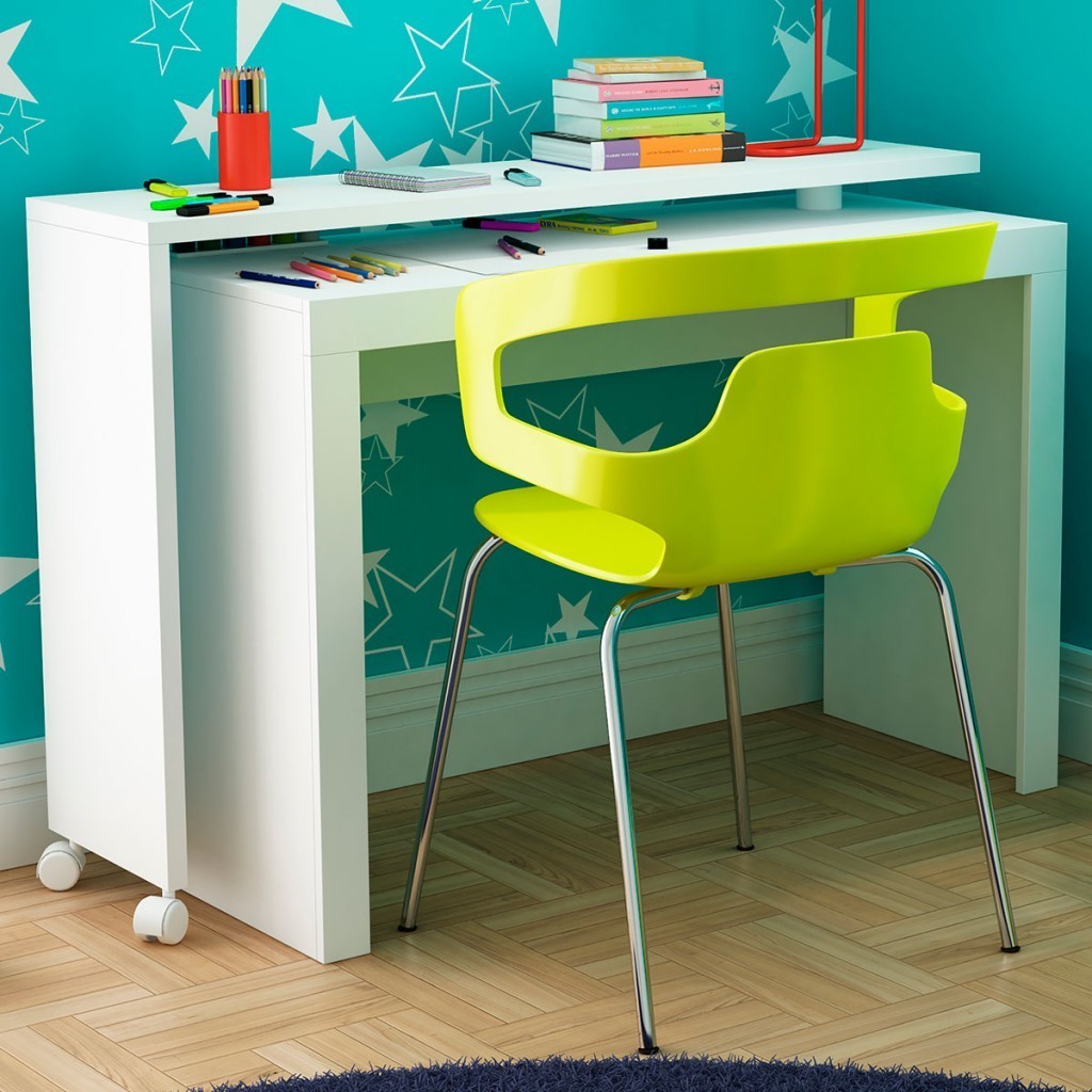 Mesa Escrivaninha Giratória Branco Bc 231 - Brv Móveis - Home & Living