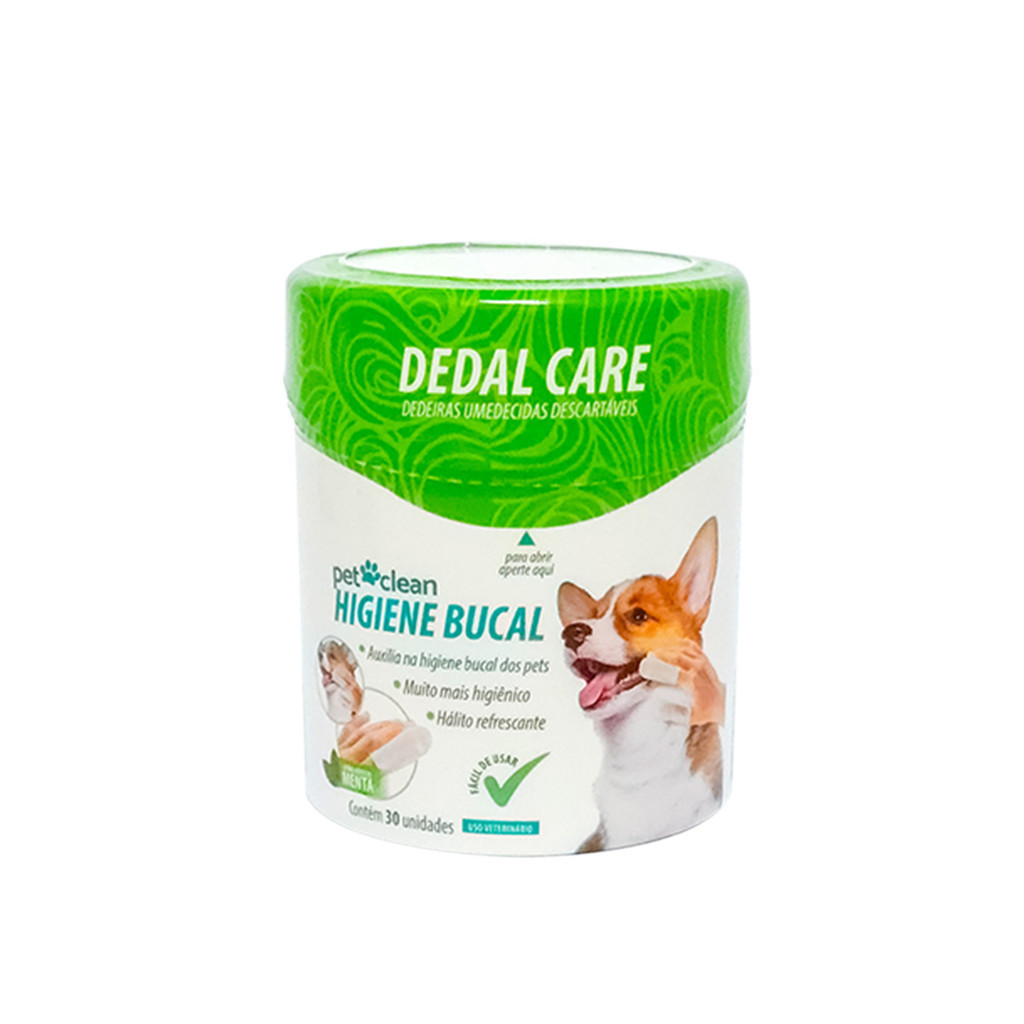 Dedal Care Bucal Cães e Gatos 30un - PetClean - Higiene Bucal Bom Hálito Prático em Oferta na Shopee