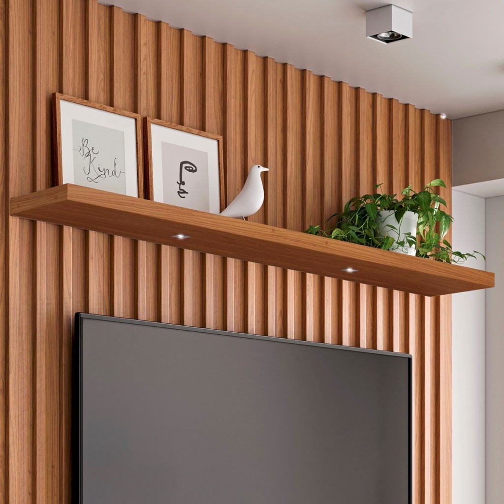Prateleira 150cm com Led Freijó - Pradel - Home & Living