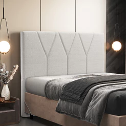 Cabeceira Cama Box Casal 140 cm Aurora W01 Linho Champagne - Lyam Decor