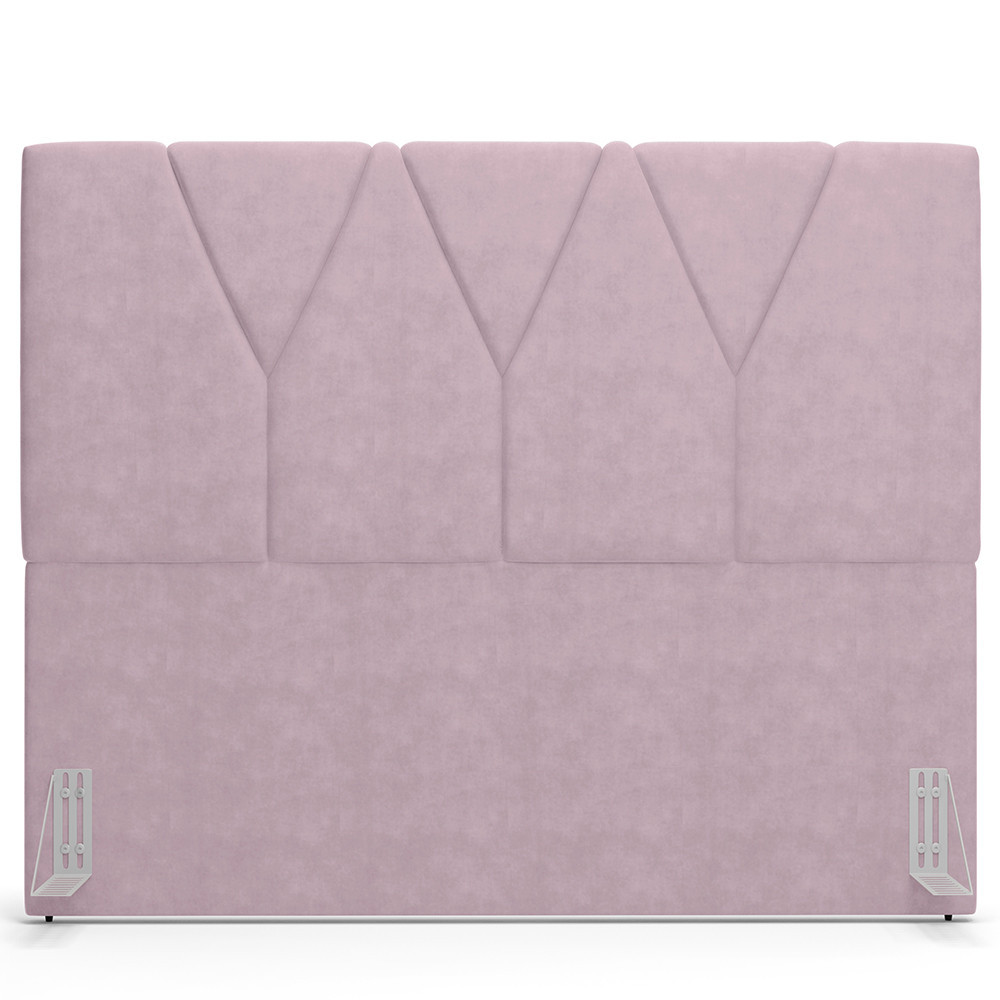 Detalhes do Cabeceira Cama Box Casal 140 cm Aurora W01 Suede Rosê - Lyam Decor