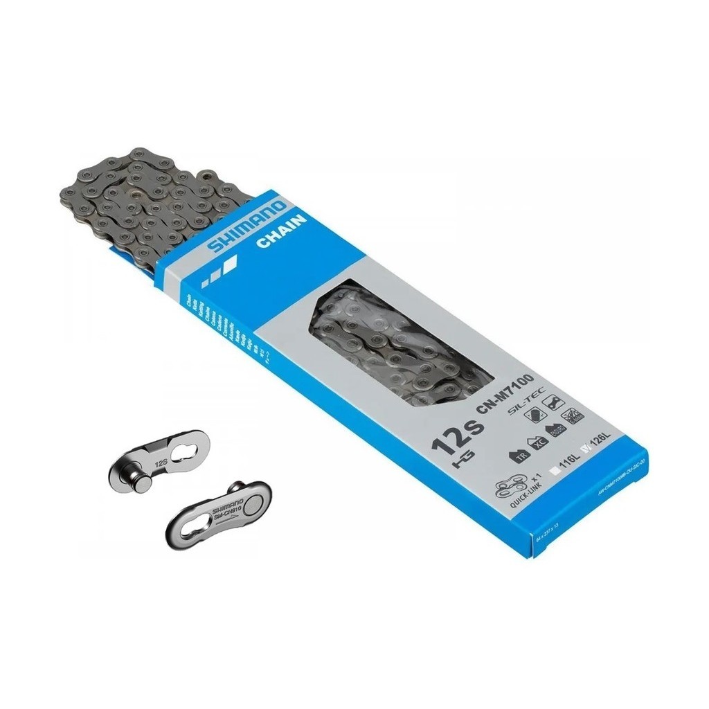 CORRENTE SHIMANO SLX M7100 CN-M7100 126L C/ QUICK LINK - 12V em Oferta na Shopee