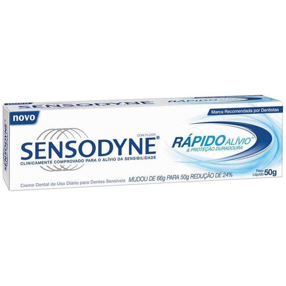 Creme Dental Sensodyne Rapido Alivio 50g em Oferta na Shopee