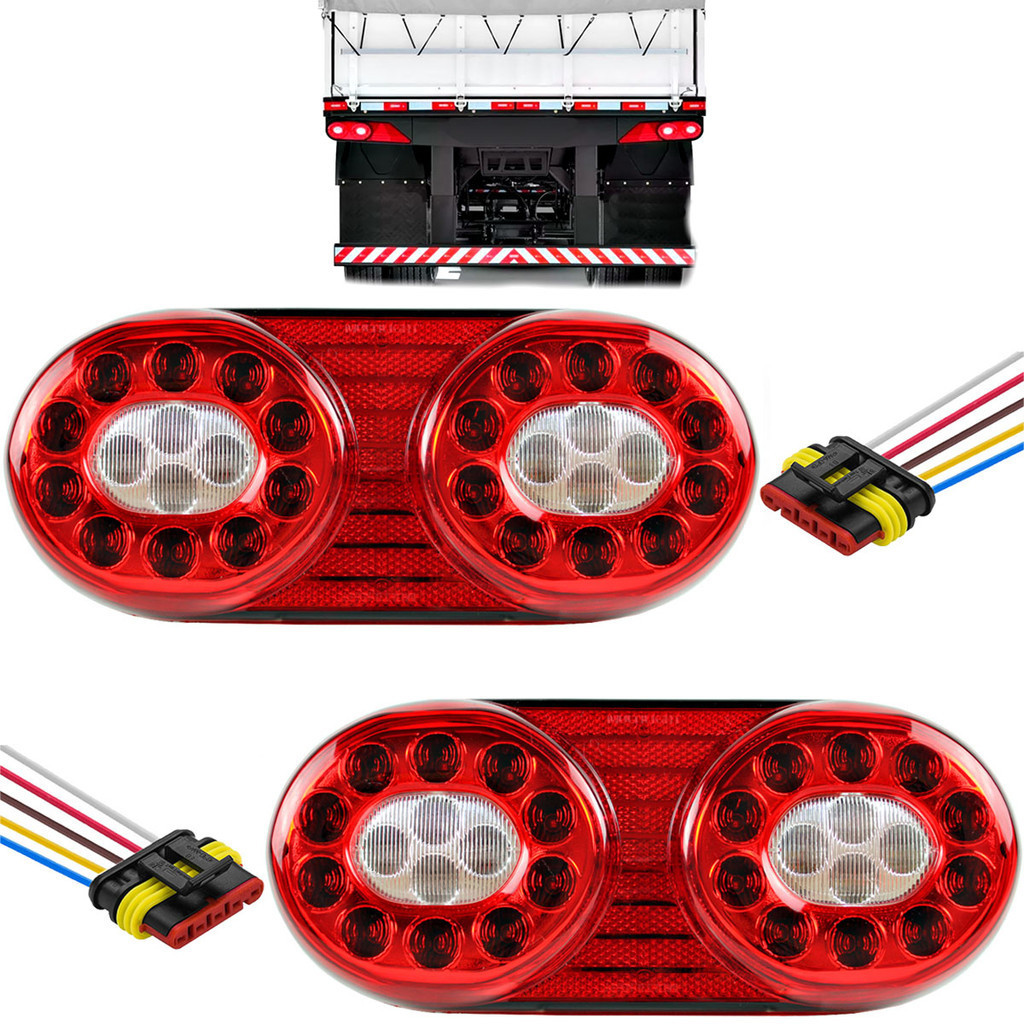 PAR Lanterna Traseira para Caminhão Randon LED 24 volts +Conector