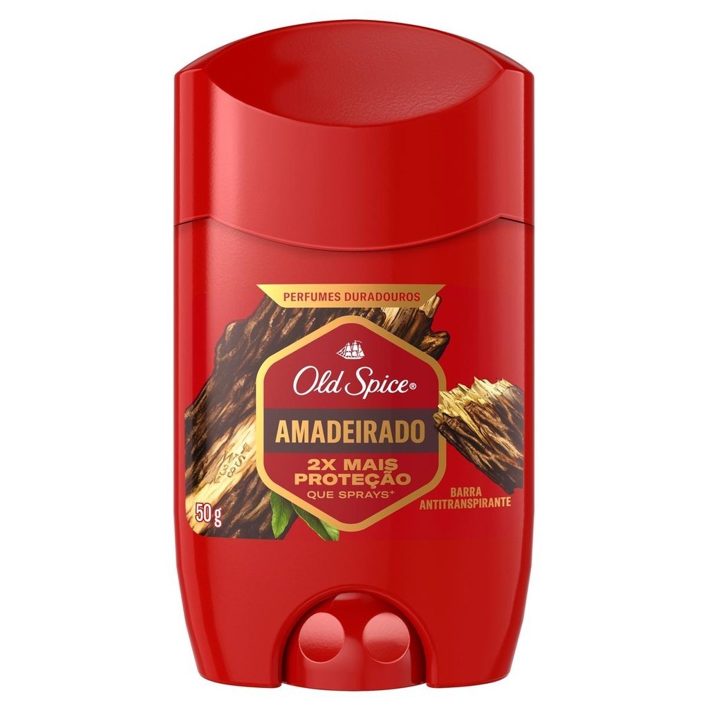Desodorante em barra Old Spice Proteção Épica Lenha 50g em Oferta na Shopee