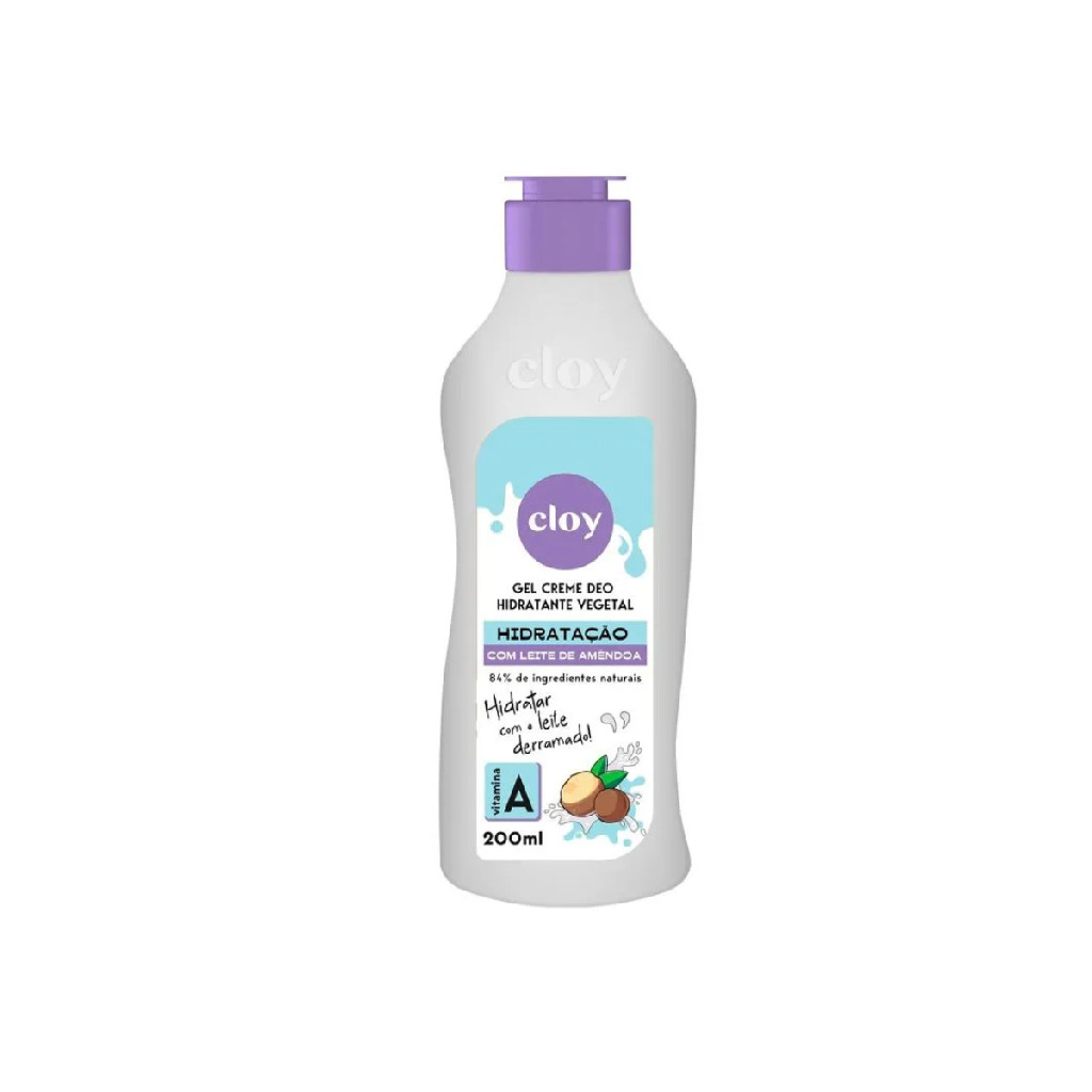 Gel Creme Hidratante Corporal Vitamina A 200ml CLOY - Beauty