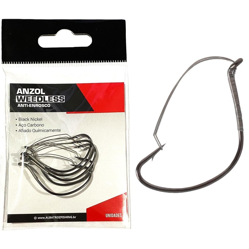 Anzol Weedless Anti-Enrosco BK 3pcs 37160 - Albatroz N 4/0 - Sports & Outdoors