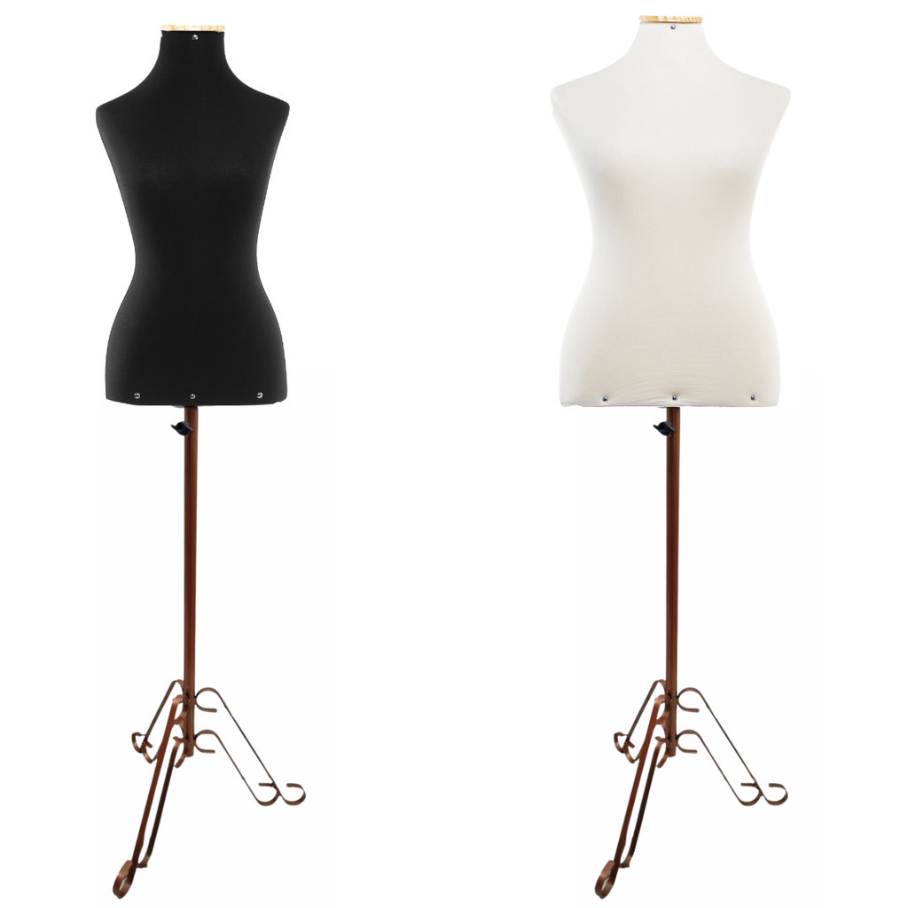 1 Manequim Busto Feminino forrado Vitrine Loja Com Pedestal ornado duplo Rosê