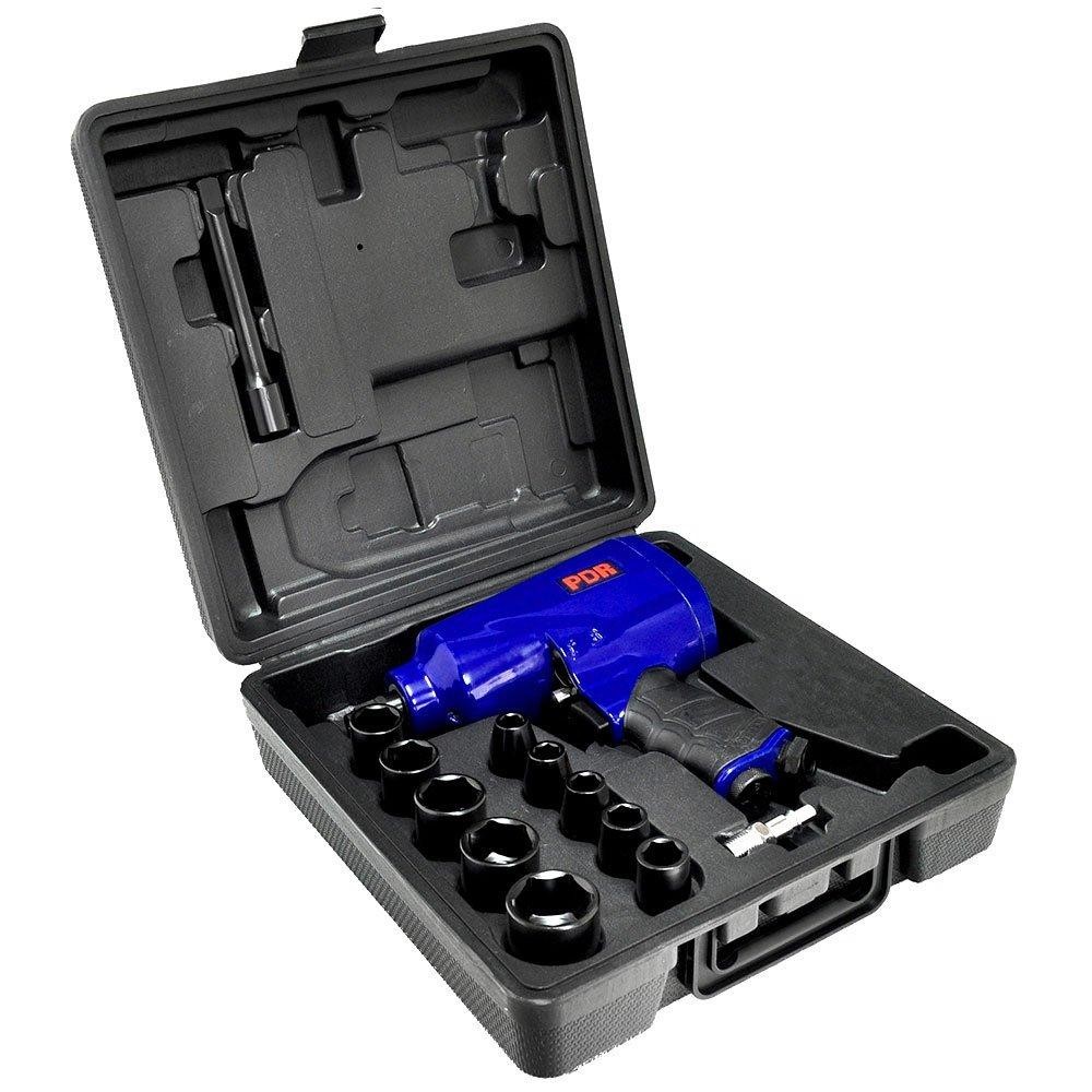 Kit Chave Impacto Pneumática 1/2". 7000RPM c/ Maleta 14 Acessórios em Oferta na Shopee
