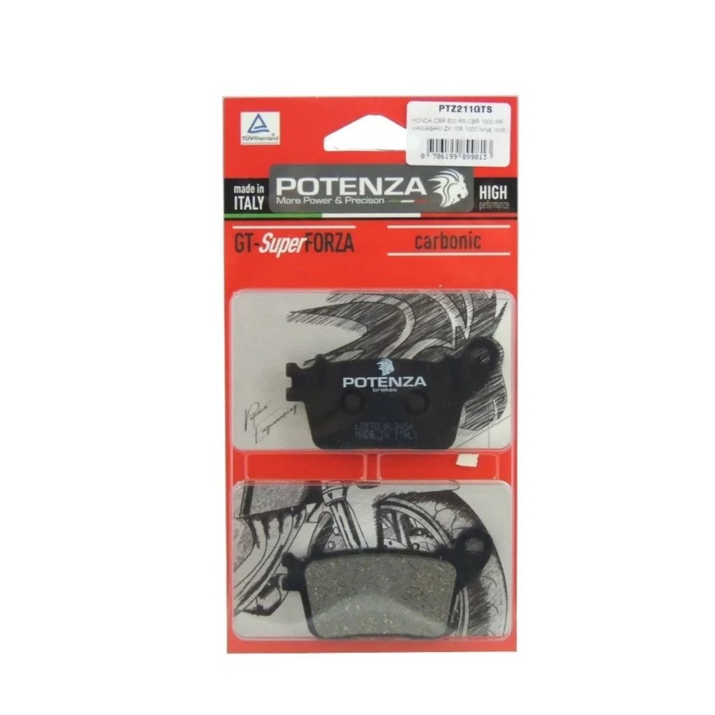 Pastilha de Freio Traseira Cb 600f Hornet Sem Abs Potenza Gt Super Forza Sinterizada