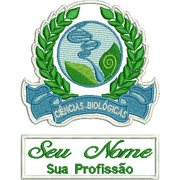 Patch Ciências Biológicas Kit Nome + Logotipo