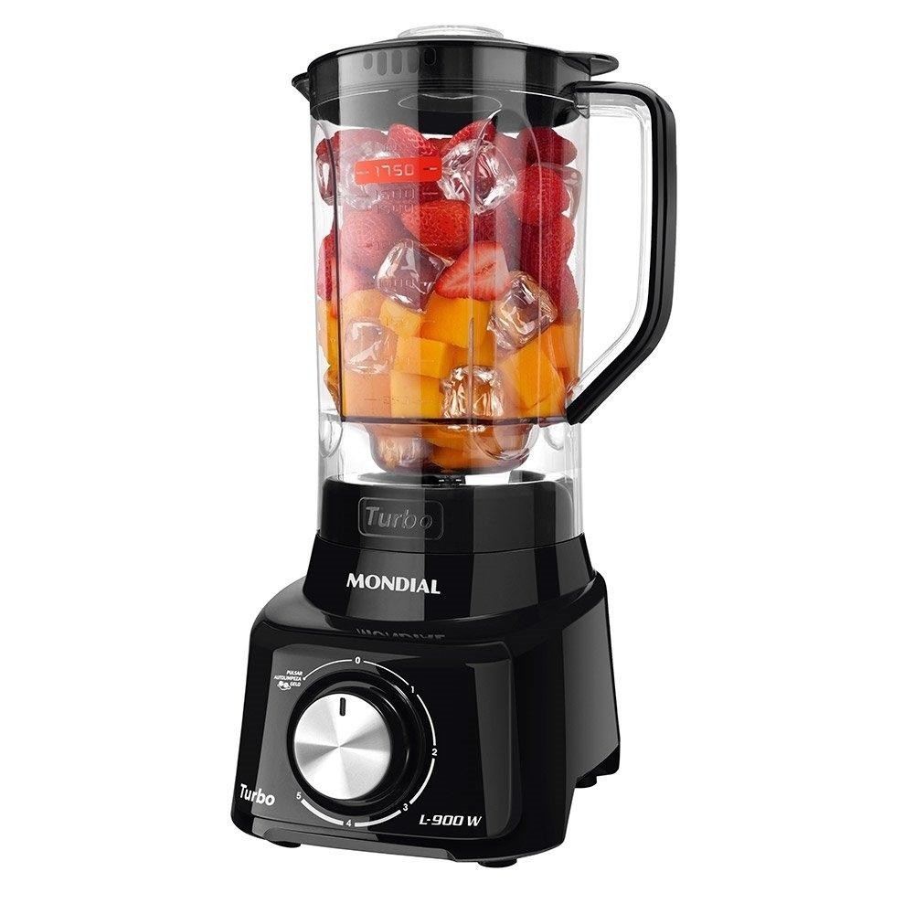 Liquidificador Mondial L-900 com Filtro | Copo de Acrílico, 5 Velocidades + Pulsar, 900W, Preto - Home Appliances