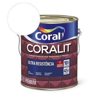Esmalte Sintético Coralit Ultra Resistência Acetinado Branco Neve 3.6l Coral em Oferta na Shopee