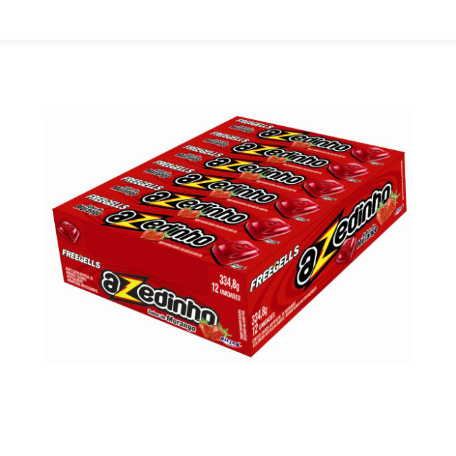 Freegells Azedinho Morango 12x28g – Bala Sabor Intenso, Doce e Azeda na Medida Certa