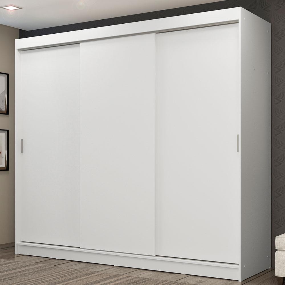 Guarda-Roupa Casal Madesa Kansas 3 Portas de Correr 3 Gavetas - Home & Living