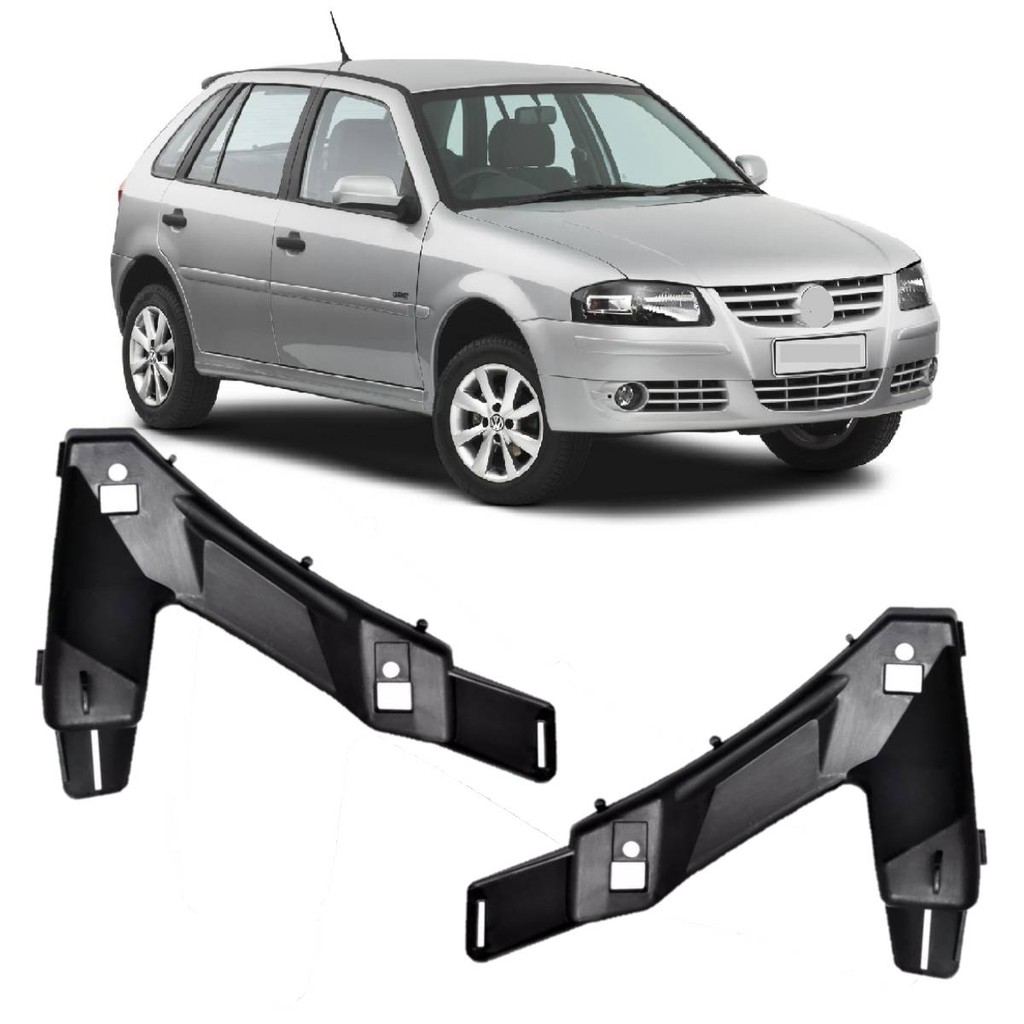 Par Suporte Guia De Parachoque Dianteiro Gol G4 2006 2007 2008 2009 2010 2011 2012 2013 2014