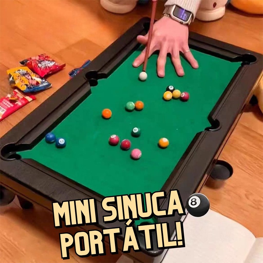 Mesinha De Sinuca Portátil Pequena e Leve De Brinquedo Presente Pras Crianças