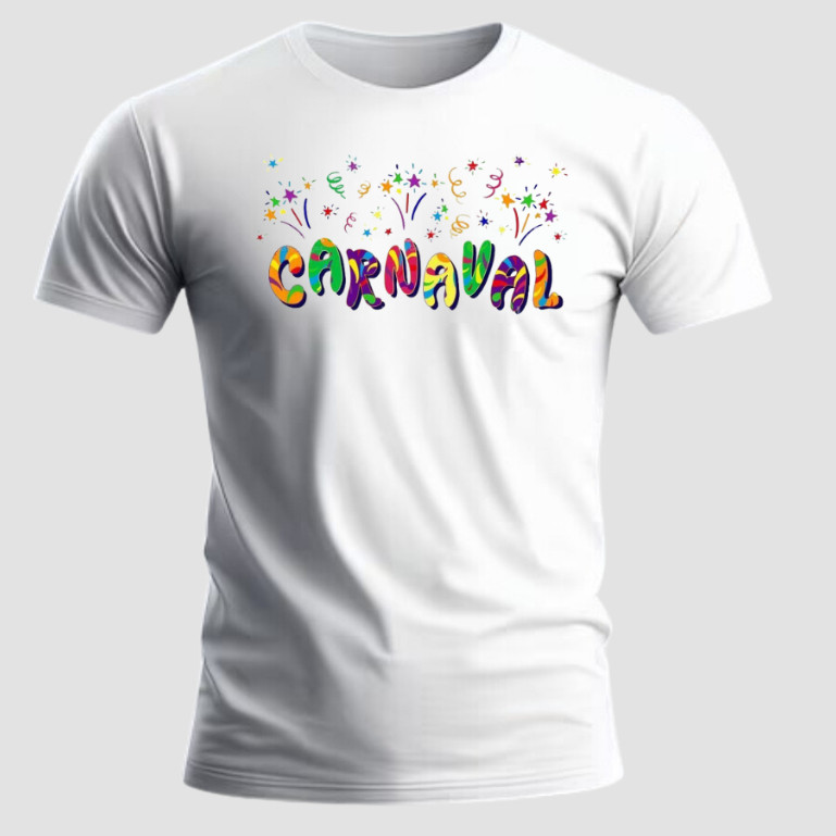 Camiseta Carnaval Camisa Estampada Diversos Modelos Blusa Unissex 100% Algodão