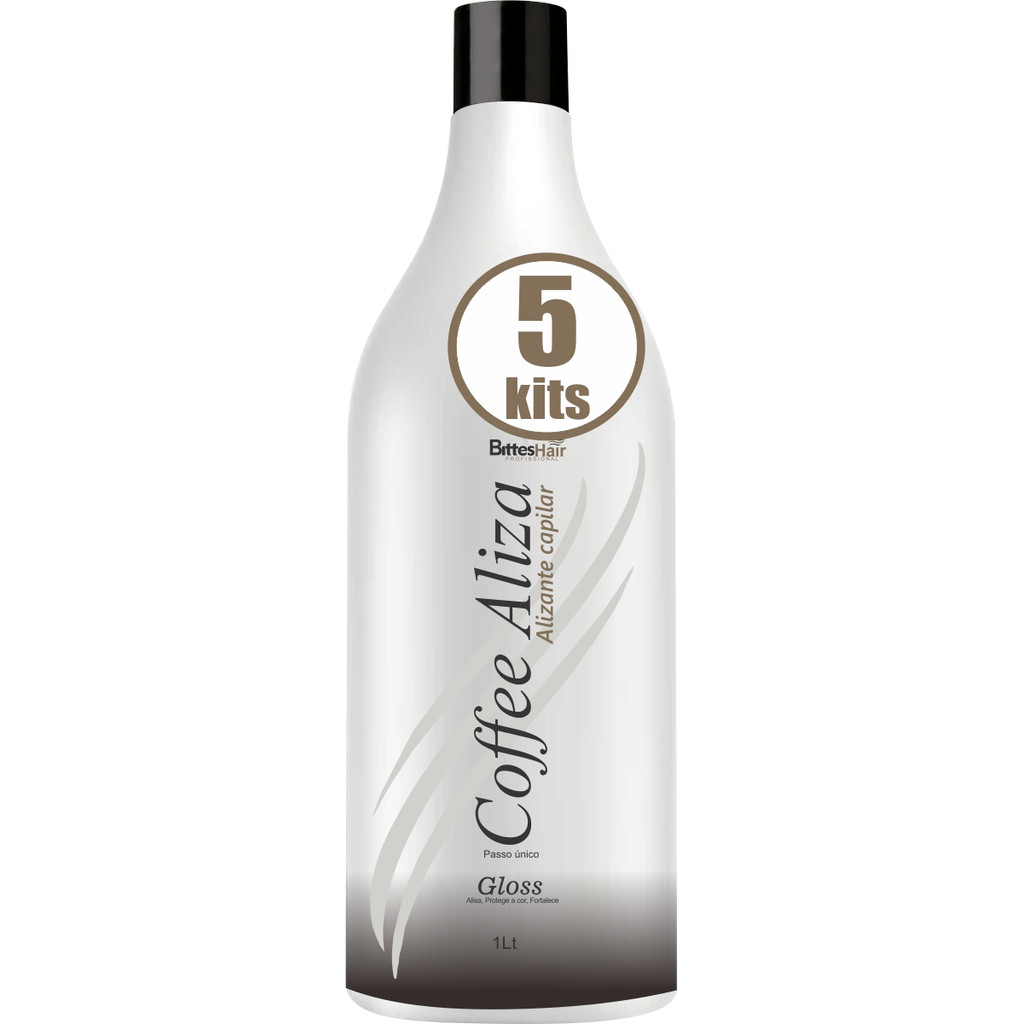 5 Gloss Coffee Aliza Capilar Bittes hair Profissional selagem café