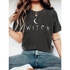 Camiseta feminina estampa WITCH Halloween maligu