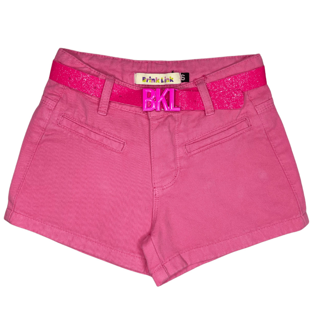 Short Cinto Rosa Jeans Meninas Infantil Criança Bermuda em Oferta na Shopee