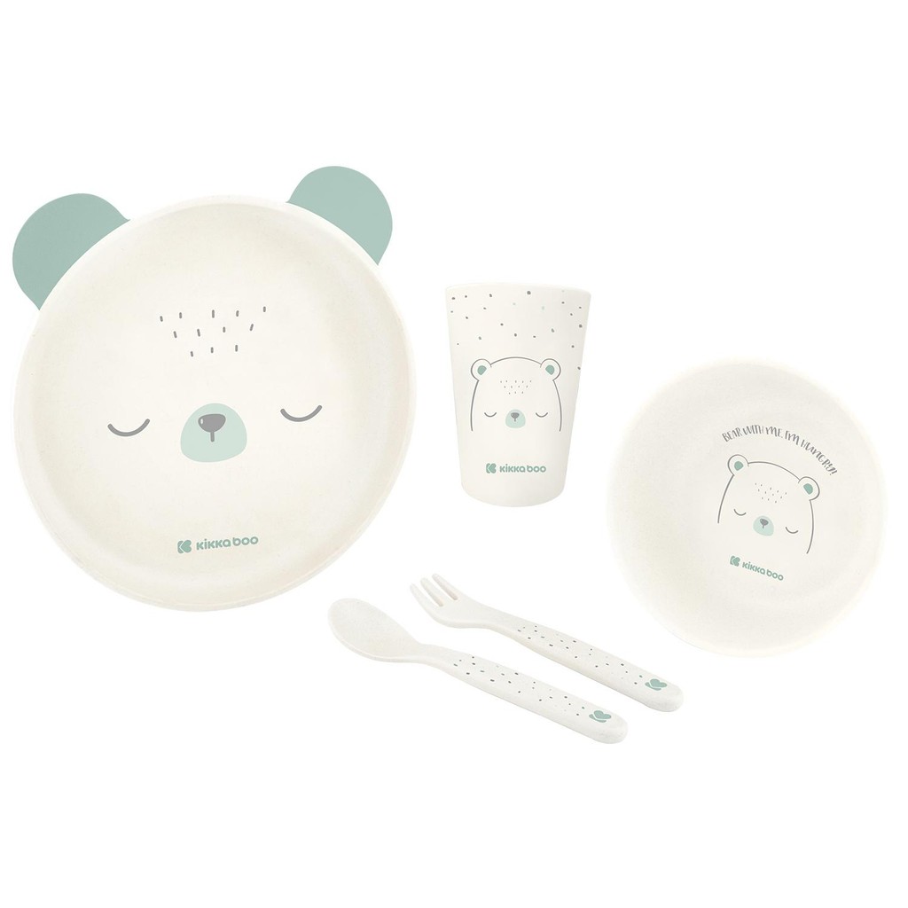 Kit Alimentação 5pcs Bear Mint KikkaBoo em Oferta na Shopee