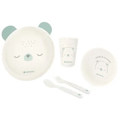 Kit Alimentação Infantil 5 Peças Bear Verde Menta Kikkaboo