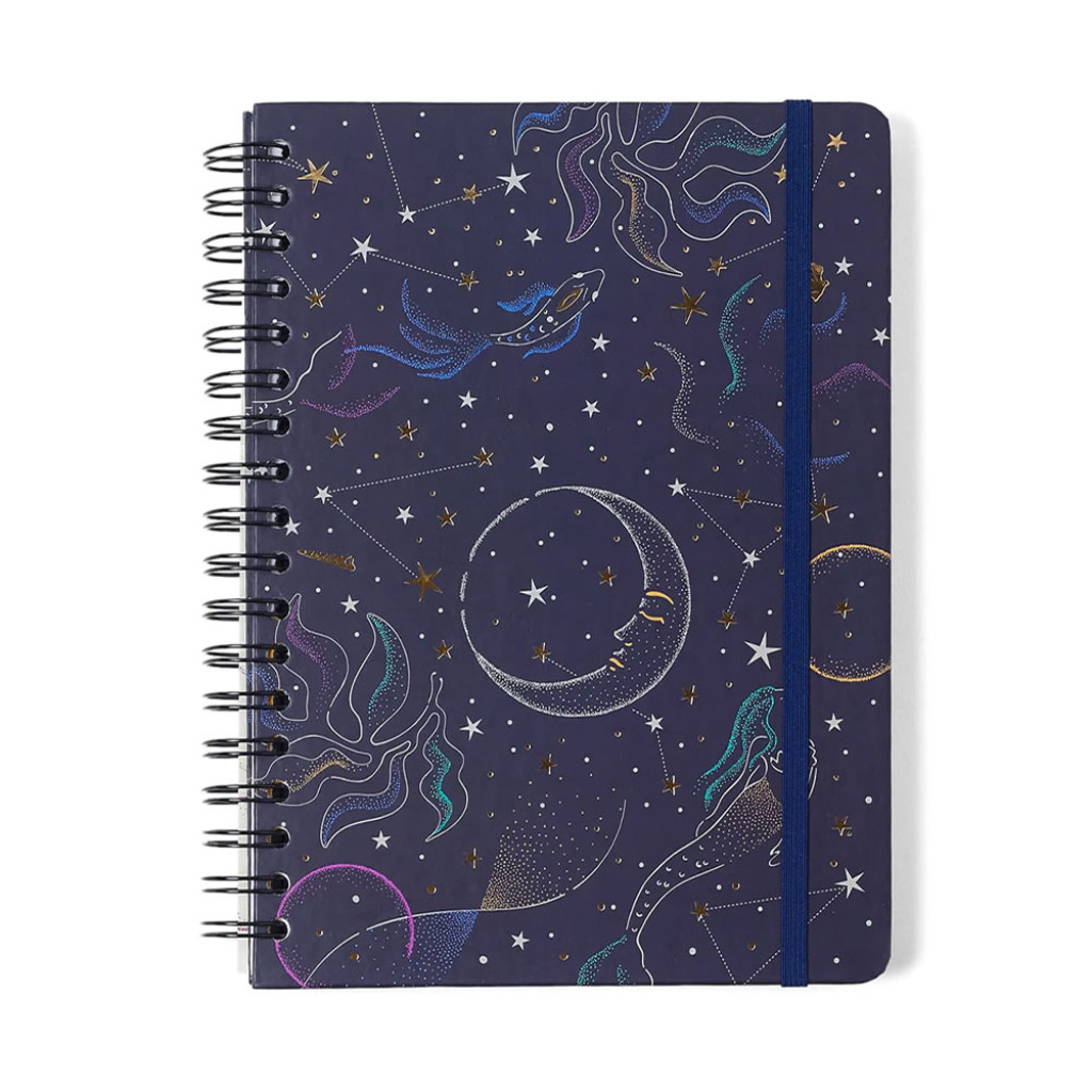 CADERNO ESPIRAL ASTRAL PAUTADO 17X24 MARE AZUL 160 FLS   CÍCERO - Stationery