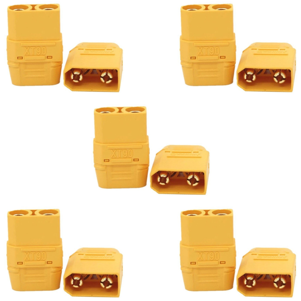 5 Pares Conector Plug de energia XT90 Com Capa Alta Corrente 5 Macho + 5 fêmea modelismo