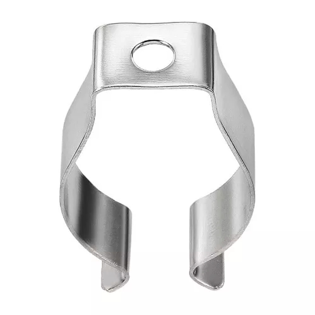 200x Abraçadeira Presilha Aço P/ Lâmpada Tubular Led T8 Suporte Inoxidável Fixação