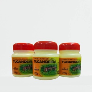 Caixa c/12un Pomada Massageadora Tucandeira 100g - Apinil em Oferta na Shopee