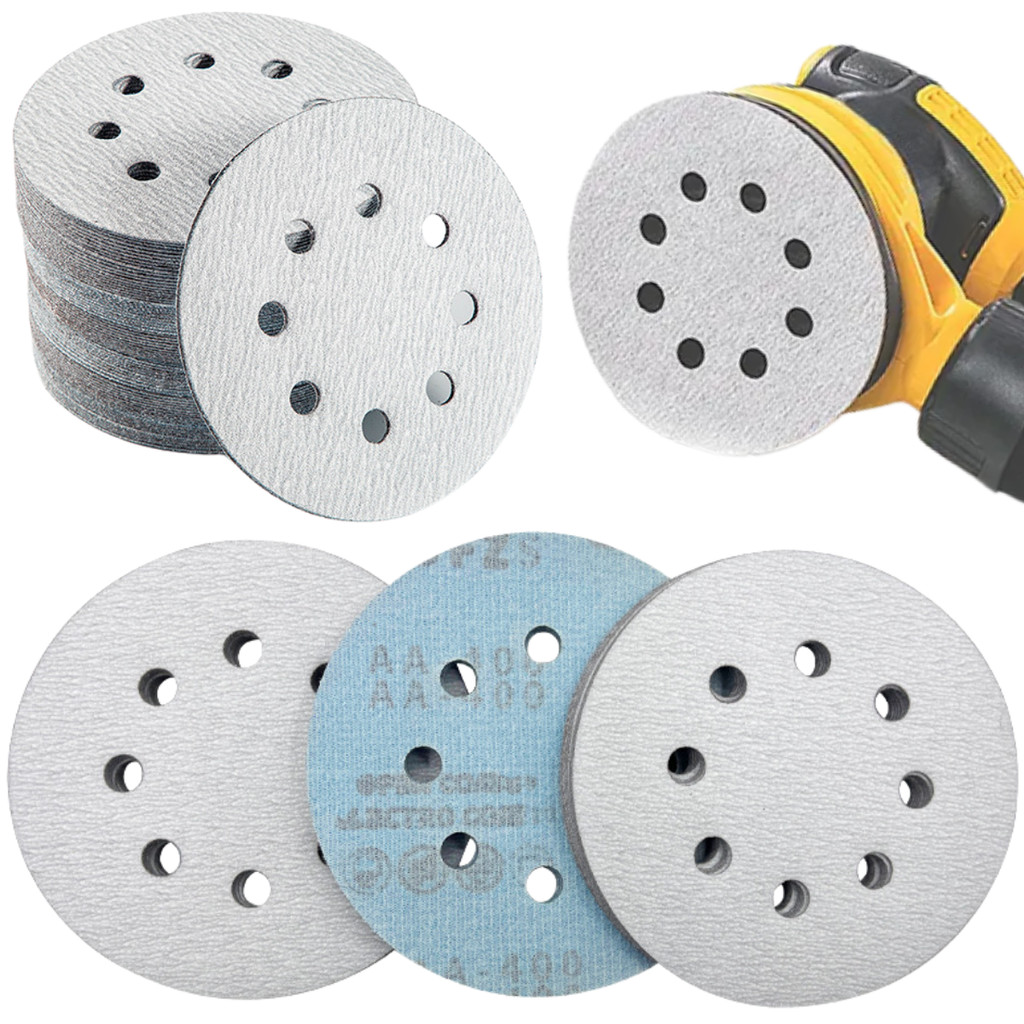 30 X Lixas Disco Anti-Empastamento 7 Polegadas 180mm 8 Furos Pluma Grão Lixadeira Politriz KaQi em Oferta na Shopee