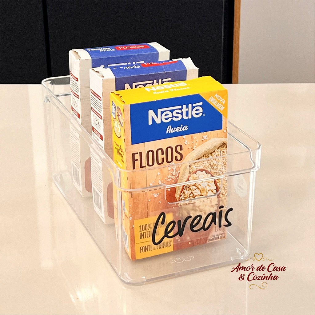 ORGANIZADOR CLEAR 30x15x13 PERSONALIZE em Oferta na Shopee