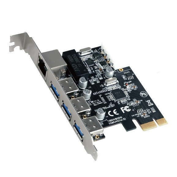 Placa Controladora 3 x Usb 3.0 Pci Express 10/100/1000 Mbps KP-PL908 em Oferta na Shopee