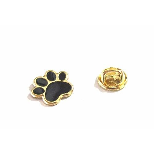 Pin Botton Broche Pata Resina Preta Folheado A Ouro 18k em Oferta na Shopee
