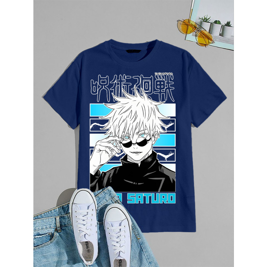 Camiseta T-shirt Unissex Basica Algodão _'Anime Jujutsu Kaisen Staoru Gojo'_ P ao GG sweatshirt lançamento