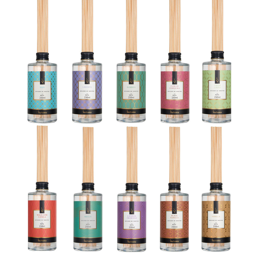 Refil Difusor De Varetas 250ml Via Aroma Mais Vendidos em Oferta na Shopee
