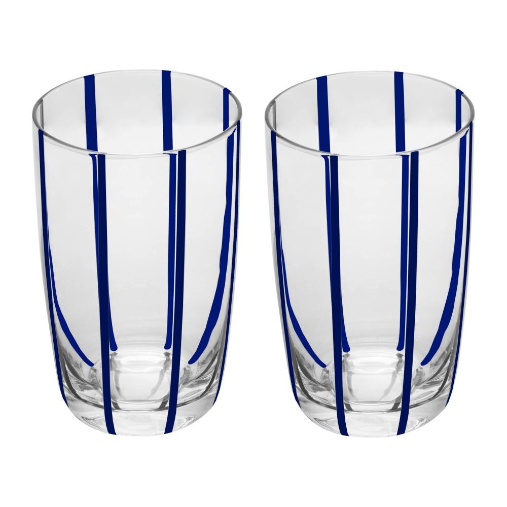 2 Copos Altos Azura 450ml Azul Vidro Wolff em Oferta na Shopee