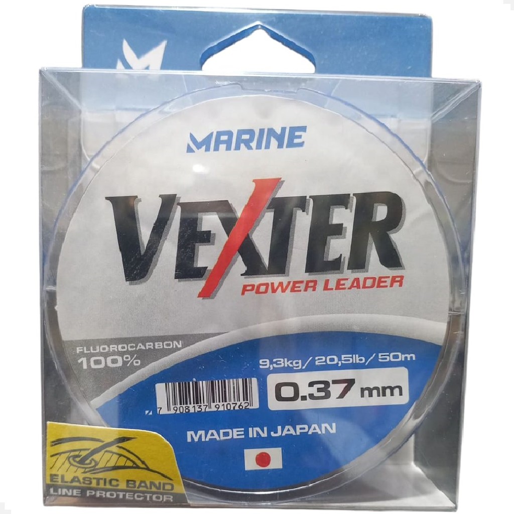 Linha Vexter Power leader Fluorcarbono p/ pesca 50m 0,37mm