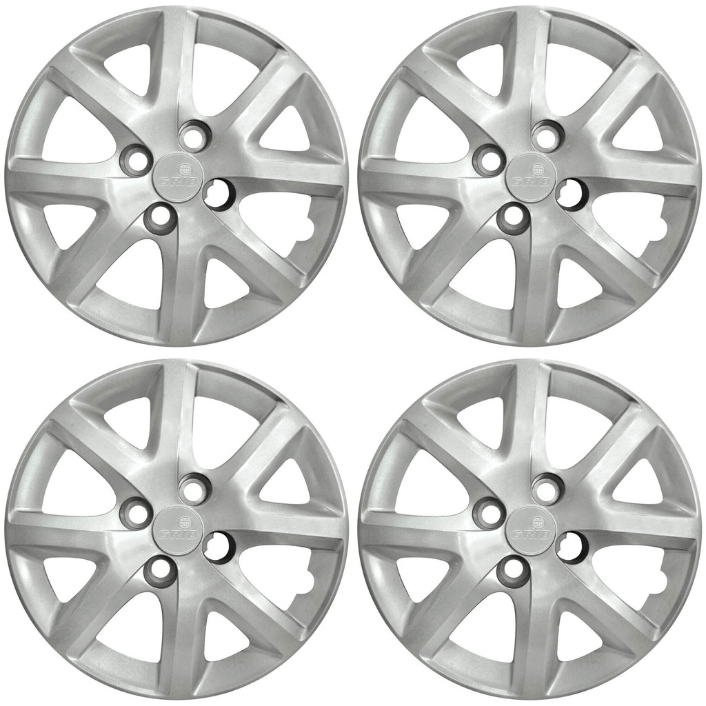 Calota Aro 14" cor Prata Modelo Siena EL 1.4 2014 (Jogo c/ 4 Calotas) Grid - 160CB-PTA-E