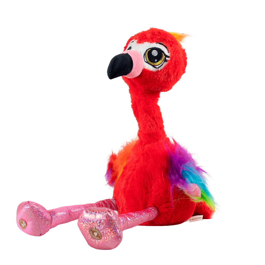 Boneco Flamingo Vermelho Dança Som Luz e Movimento CBY0062 - Castela - Mom & Baby