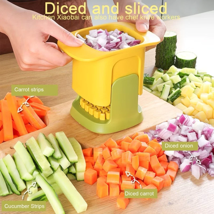 Cubos E Corte Artefato Multifuncional Aço Inoxidável Vegetal Pepino Batatas Acessórios De Cozinha — imagem 1