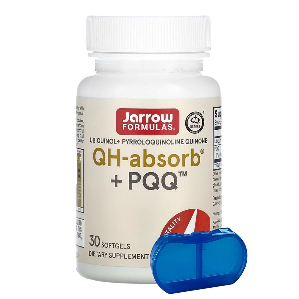 Ubiquinol Qh-Absorb + Pqq Jarrow 30Softgels Importado + Porta Cápsulas