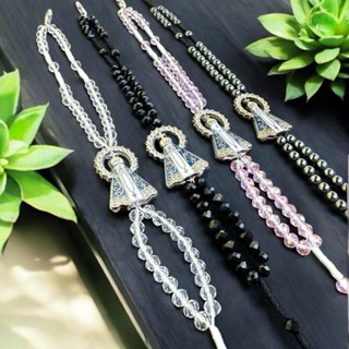 Terço de Pulso Nossa Senhora Aparecida com Resplendor Pulseira Cristal Novidade em Oferta na Shopee