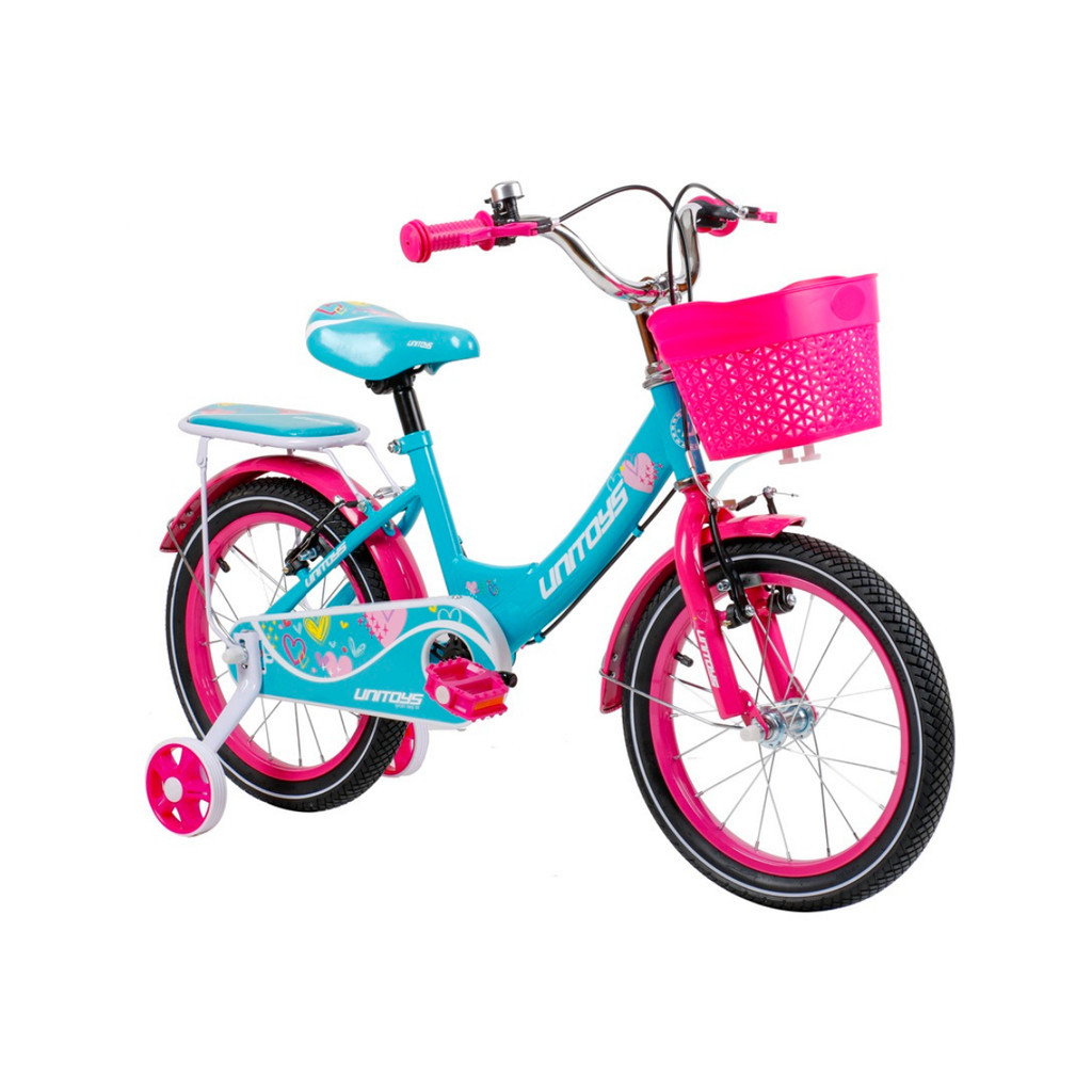 Bicicleta Menina Aro 16 Rosa 5-8 anos com Cesta