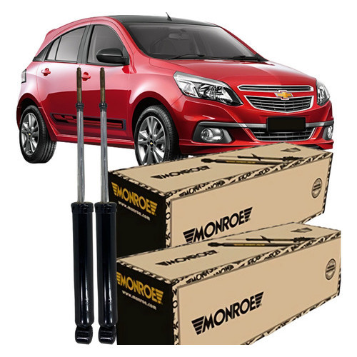 Kit 02 Amortecedor Traseiro Monroe Gm Agile 1.4 8v 2012 2014