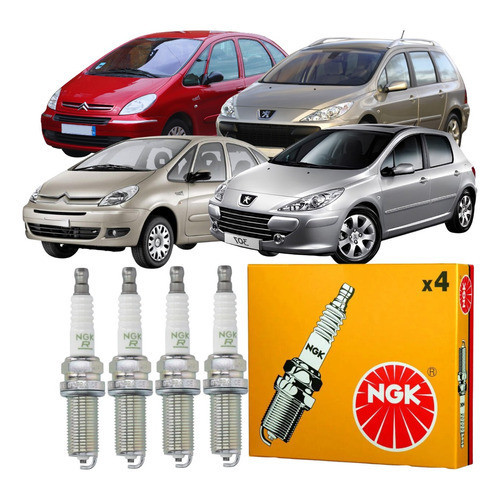 04 Vela Ignição Ngk Peugeot 307 407 Citroen C5 C4 2.0 16v em Oferta na Shopee