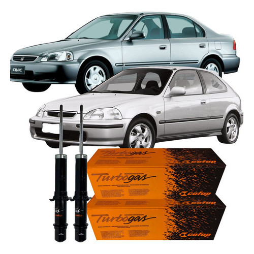 Par Amortecedor Cofap Dianteiro Civic 1996 Á 2000