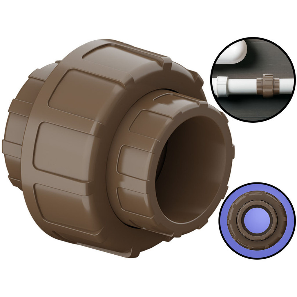 União Soldável Para Tubos Conexões Encanamentos Água Fria Pvc Marrom 25mm Tigre em Oferta na Shopee